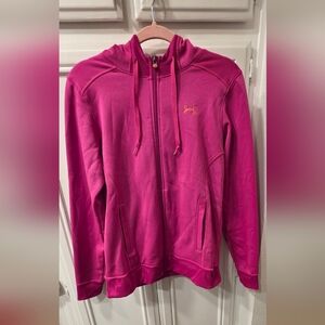 Under Armour Women's Vibrant Pink Full Zip Hooded Jacket ~ Size Medium
